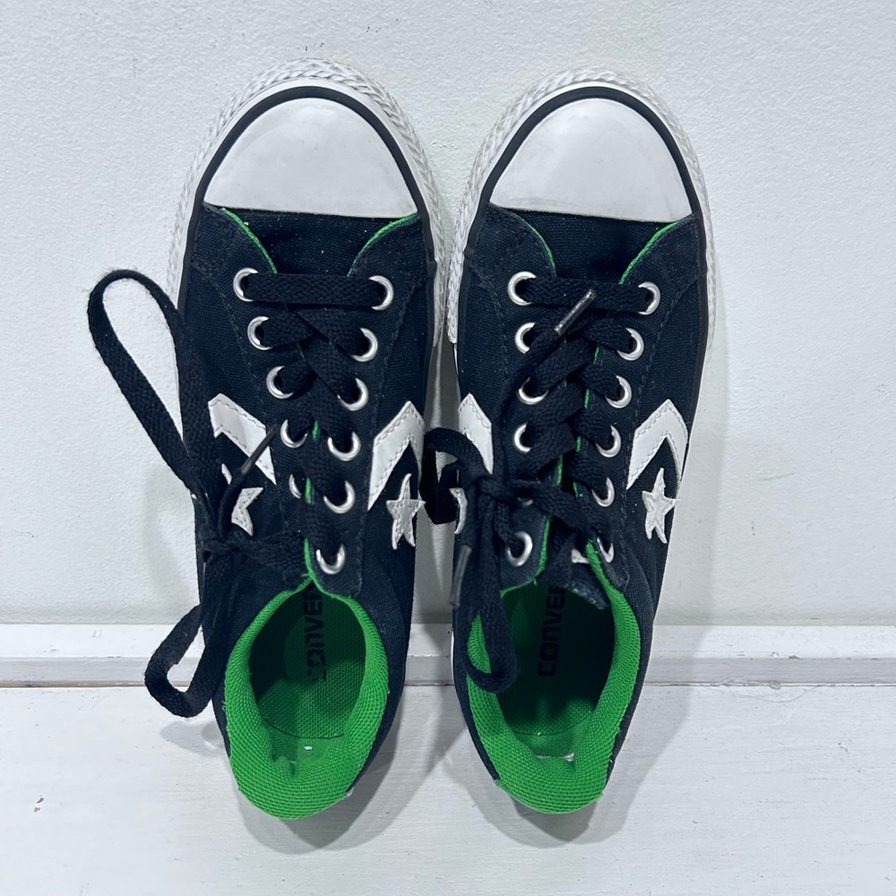Converse Star Player‎ EV Ox Kids Sneakers Black Green Size 13 Youth Low Top - Picture 5 of 9